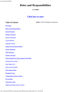 Roles and Responsibilities Click here to start Table of Contents