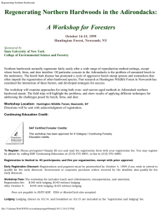 Regenerating Northern Hardwoods in the Adirondacks: A Workshop for Foresters
