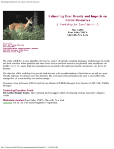 Estimating Deer Density and Impacts on Forest Resources