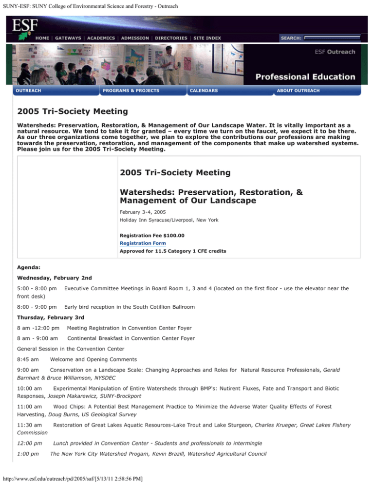 2005 TriSociety Meeting