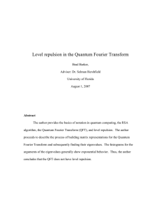 Level repulsion in the Quantum Fourier Transform