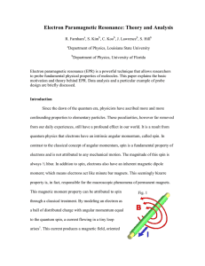 Electron Paramagnetic Resonance: Theory and Analysis