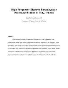 High Frequency Electron Paramagnetic Resonance Studies of Mn Wheels 12