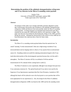 Determining the position of the adiabatic demagnetization refrigerator