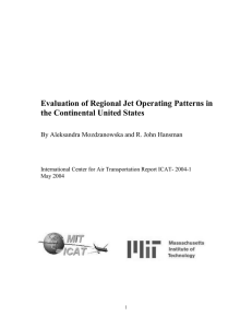 Evaluation of Regional Jet Operating Patterns in the Continental United States