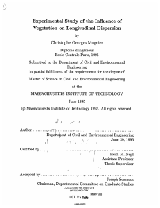 Experimental  Study  of the  Influence of