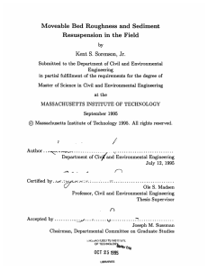 Moveable Bed  Roughness and Sediment
