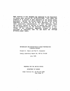 Work  reported  in this  document  was ... of  Energy  under contract  No.  EX-76-A-01-2295.