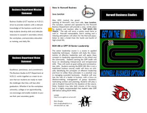 Norwell Business Studies Business Department Mission Statement New in Norwell Business