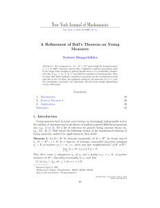 New York Journal of Mathematics Measures Norbert Hungerb¨uhler