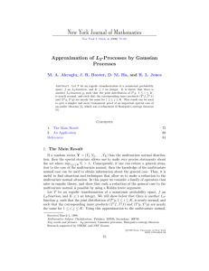 New York Journal of Mathematics L -Processes by Gaussian Processes