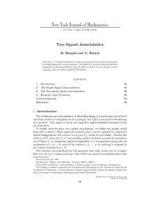 New York Journal of Mathematics H. Burgiel and V. Reiner