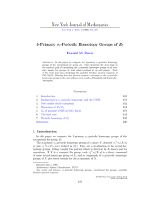 New York Journal of Mathematics v E Donald M. Davis