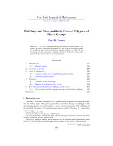 New York Journal of Mathematics Buildings and Non-positively Curved Polygons of