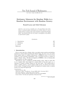Stationary Measures for Random Walks in a