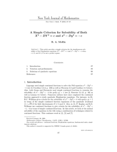New York Journal of Mathematics c −c