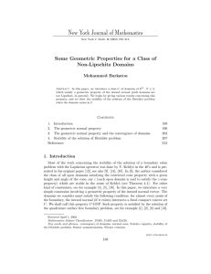 New York Journal of Mathematics Non-Lipschitz Domains Mohammed Barkatou