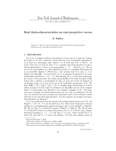 New York Journal of Mathematics Real theta-characteristics on real projective curves