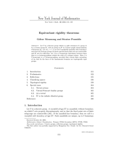 New York Journal of Mathematics Equivariant rigidity theorems G´ abor Moussong