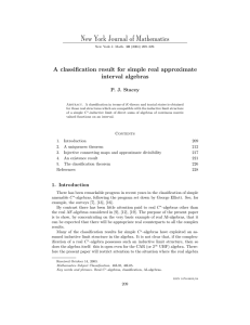 New York Journal of Mathematics interval algebras P. J. Stacey