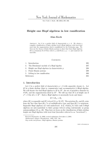 New York Journal of Mathematics Alan Koch