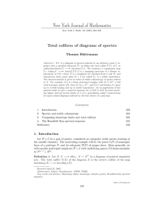 New York Journal of Mathematics Total coﬁbres of diagrams of spectra uttemann