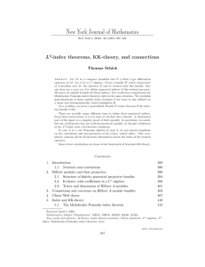 New York Journal of Mathematics L -index theorems, KK-theory, and connections Thomas Schick