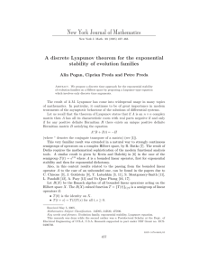 New York Journal of Mathematics stability of evolution families