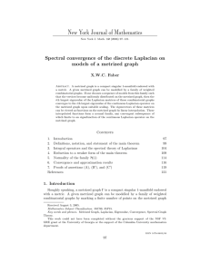 New York Journal of Mathematics models of a metrized graph X.W.C. Faber