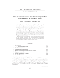 New York Journal of Mathematics Planar decompositions and the crossing number