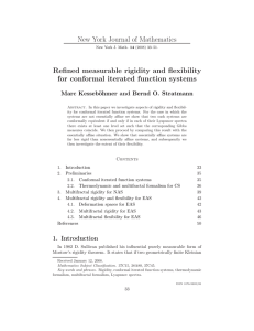 New York Journal of Mathematics Refined measurable rigidity and flexibility Marc Kesseb¨