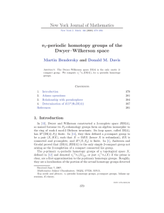 New York Journal of Mathematics v -periodic homotopy groups of the Dwyer–Wilkerson space