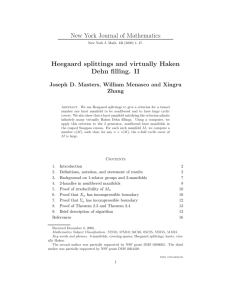 New York Journal of Mathematics Heegaard splittings and virtually Haken