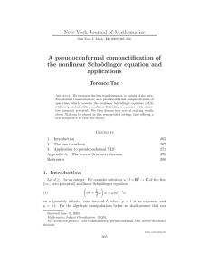 New York Journal of Mathematics A pseudoconformal compactification of the nonlinear Schr¨