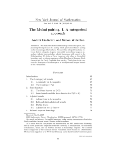 New York Journal of Mathematics The Mukai pairing. I. A categorical approach