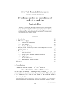 New York Journal of Mathematics Dynatomic cycles for morphisms of projective varieties