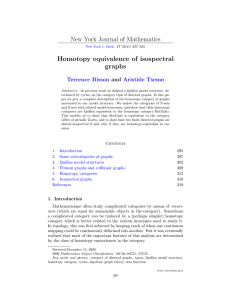 New York Journal of Mathematics Homotopy equivalence of isospectral graphs Terrence Bisson