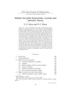 New York Journal of Mathematics Infinite bar-joint frameworks, crystals and operator theory