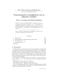 New York Journal of Mathematics Noncommutative semialgebraic sets in nilpotent variables