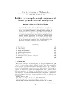 New York Journal of Mathematics Lattice vertex algebras and combinatorial