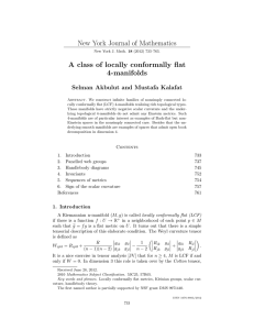 New York Journal of Mathematics A class of locally conformally flat 4-manifolds