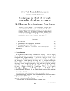 New York Journal of Mathematics Semigroups in which all strongly