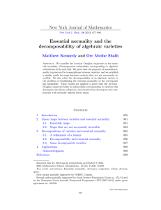 New York Journal of Mathematics Essential normality and the Matthew Kennedy