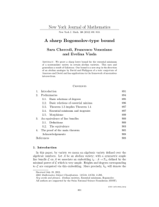 New York Journal of Mathematics A sharp Bogomolov-type bound Evelina Viada