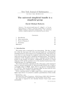 New York Journal of Mathematics The universal simplicial bundle is a