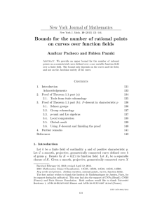 New York Journal of Mathematics on curves over function fields