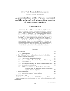 New York Journal of Mathematics A generalization of the Turaev cobracket