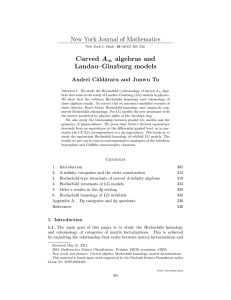 New York Journal of Mathematics Curved A algebras and Landau–Ginzburg models