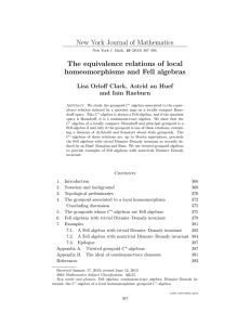 New York Journal of Mathematics The equivalence relations of local