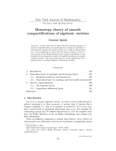 New York Journal of Mathematics Homotopy theory of smooth Gereon Quick
